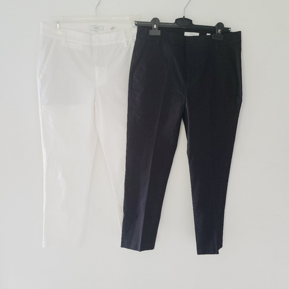 2 X VINCE black and white trousers with pockets